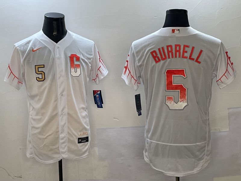Men San Francisco Giants #5 Yastrzemski White City Edition Elite Nike 2025 MLB Jersey style 2